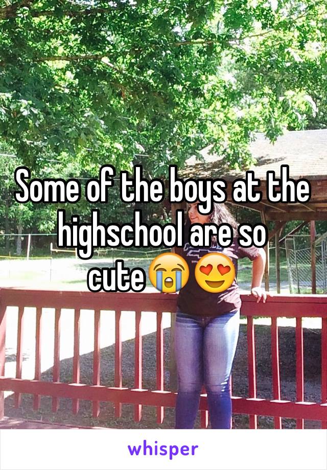 Some of the boys at the highschool are so cute😭😍