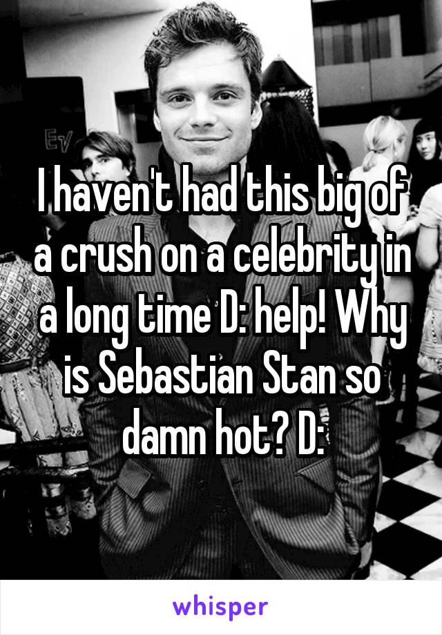 I haven't had this big of a crush on a celebrity in a long time D: help! Why is Sebastian Stan so damn hot? D: