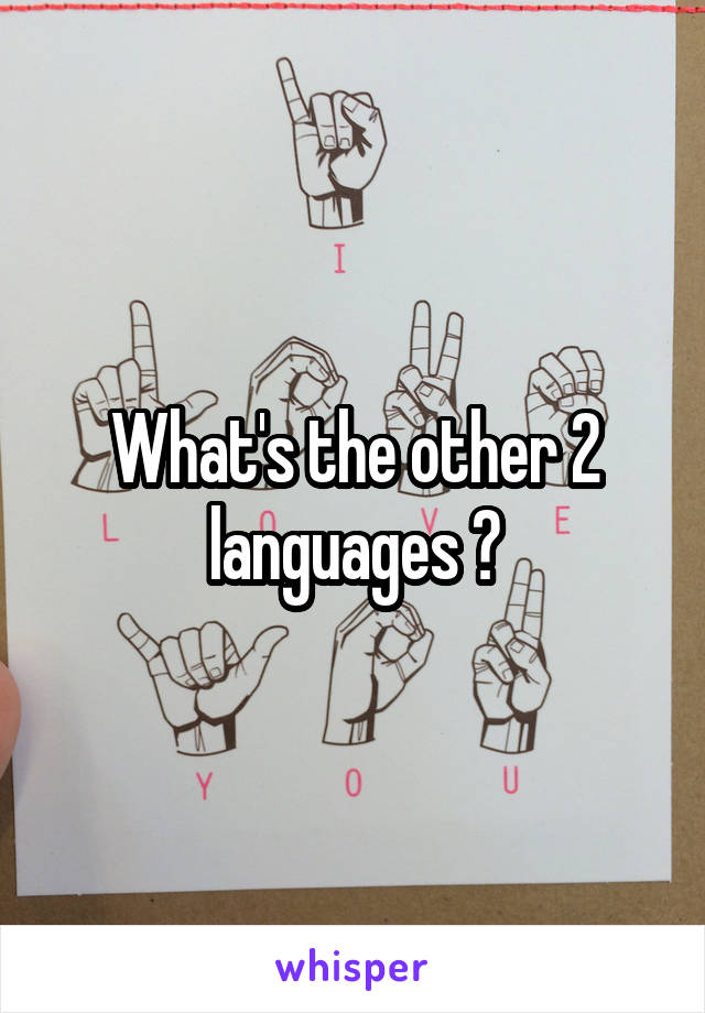 What's the other 2 languages ?