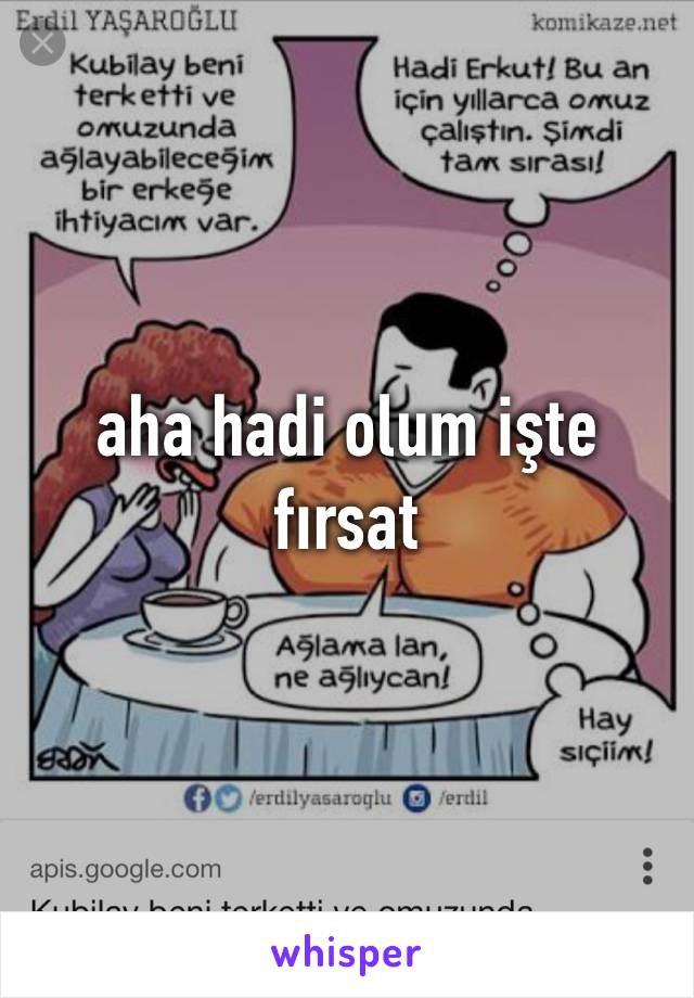 aha hadi olum işte fırsat