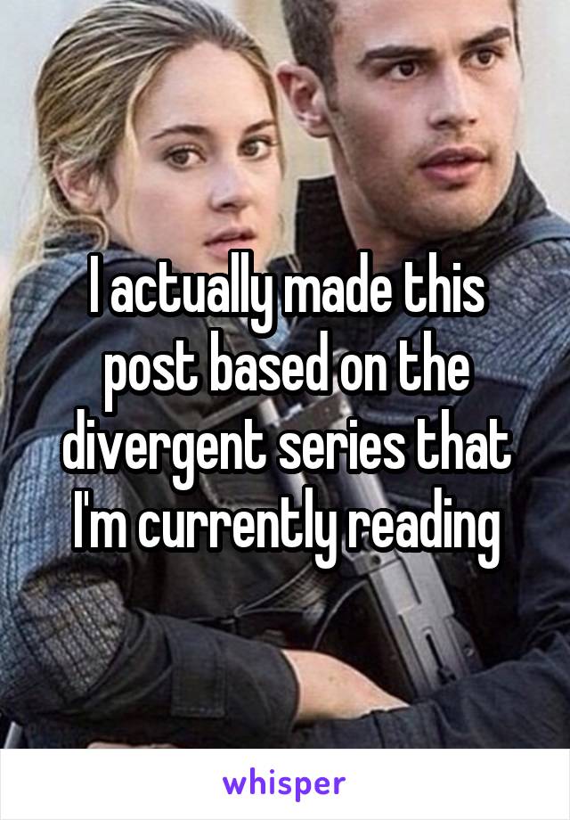 I actually made this post based on the divergent series that I'm currently reading