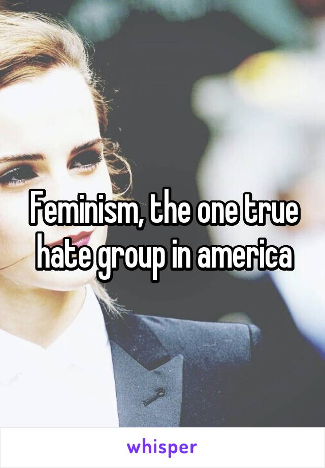 Feminism, the one true hate group in america