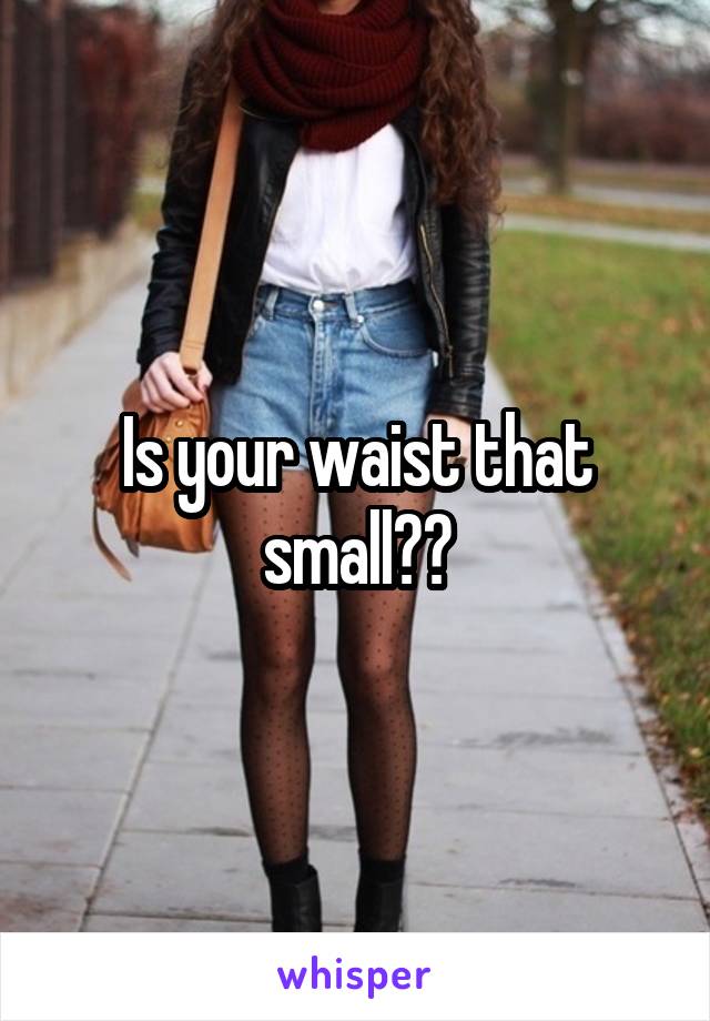 Is your waist that small??