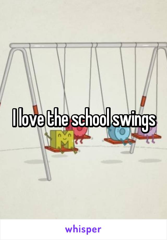 I love the school swings