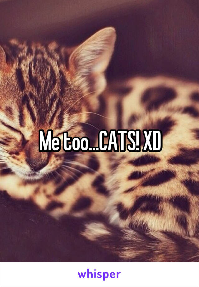 Me too...CATS! XD