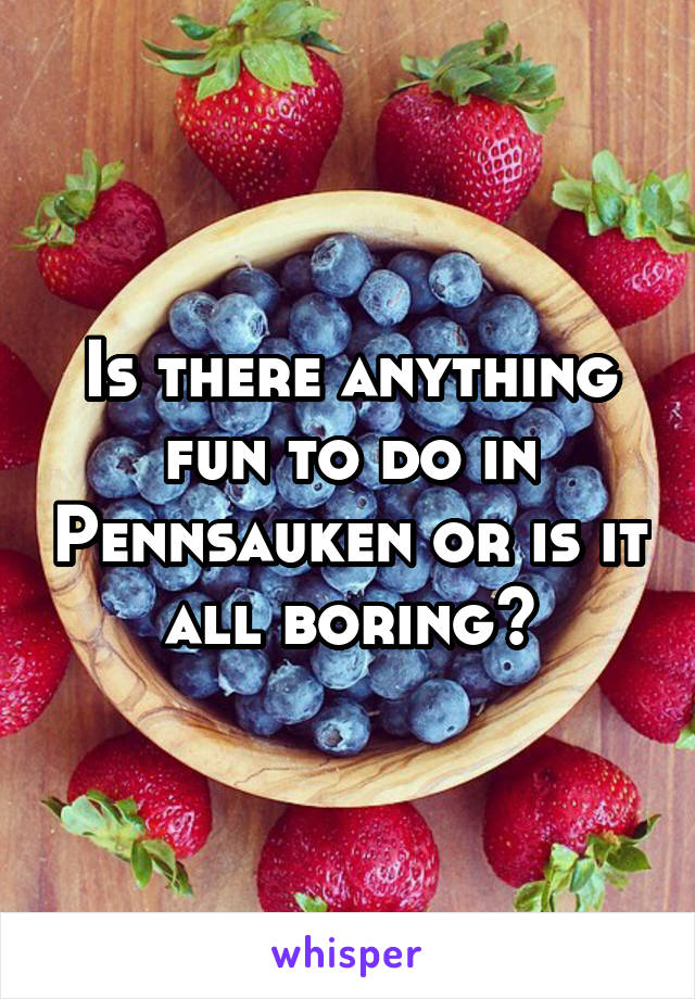 Is there anything fun to do in Pennsauken or is it all boring?