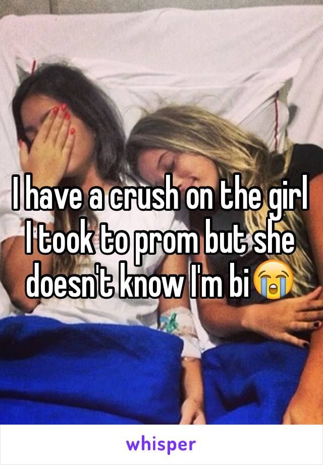 I have a crush on the girl I took to prom but she doesn't know I'm bi😭