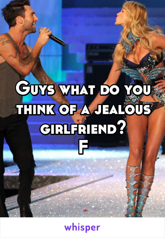 Guys what do you think of a jealous girlfriend?
F