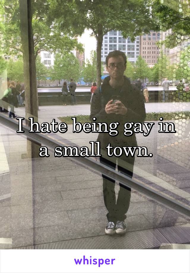 I hate being gay in a small town.