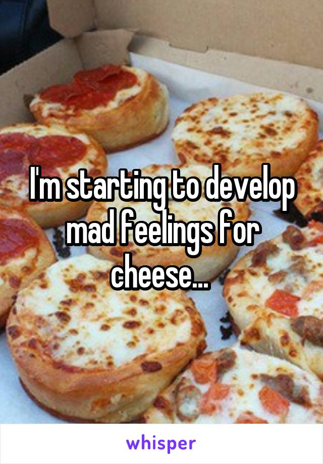 I'm starting to develop mad feelings for cheese... 