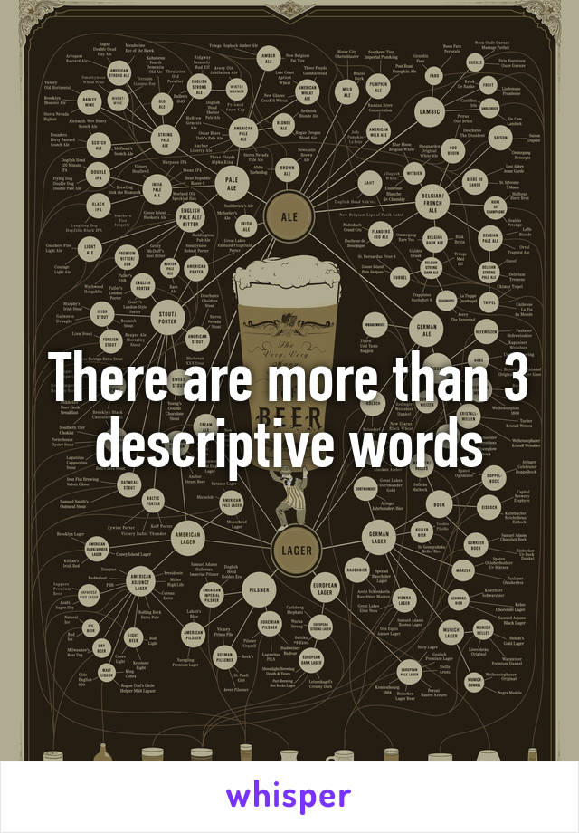 There are more than 3 descriptive words