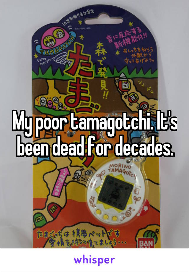 My poor tamagotchi. It's been dead for decades.