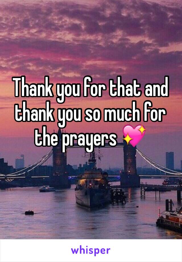 Thank you for that and thank you so much for the prayers 💖