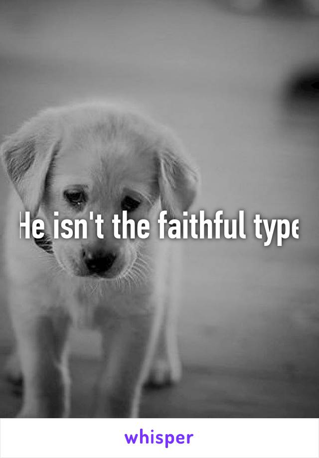 He isn't the faithful type