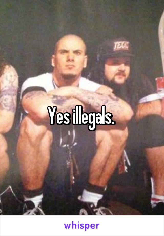 Yes illegals. 