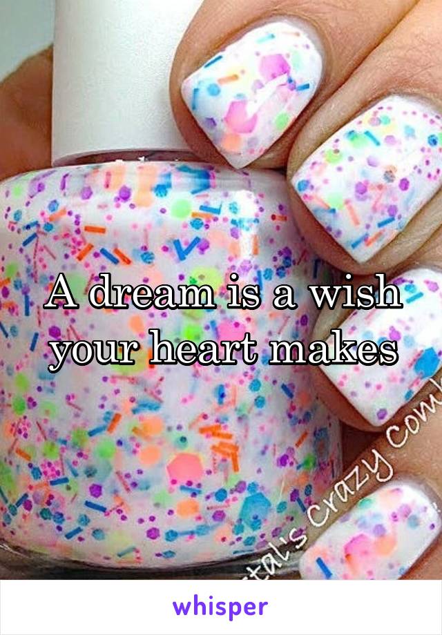 A dream is a wish your heart makes