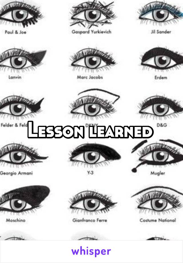 Lesson learned 