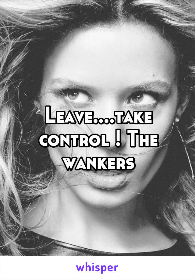 Leave....take control ! The wankers