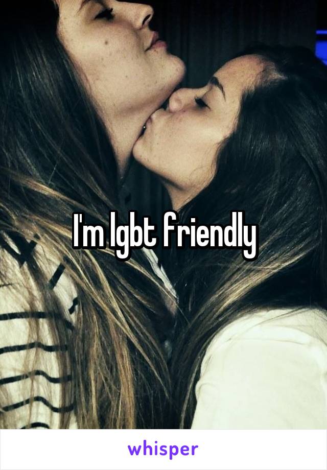 I'm lgbt friendly