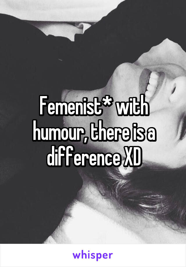 Femenist* with humour, there is a difference XD