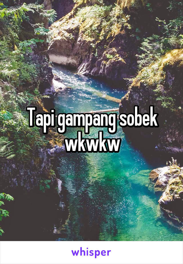 Tapi gampang sobek wkwkw