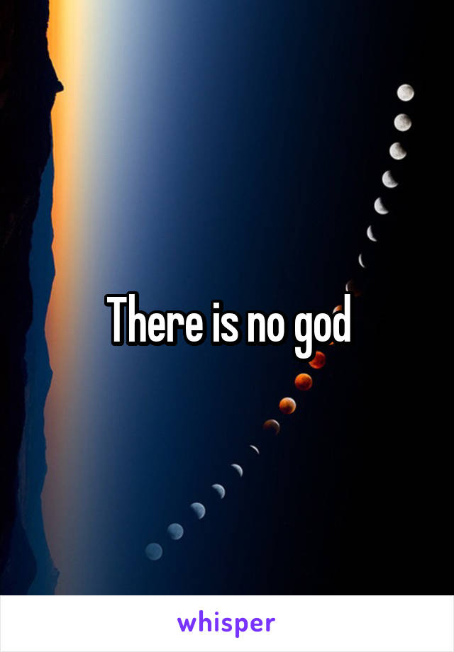 There is no god