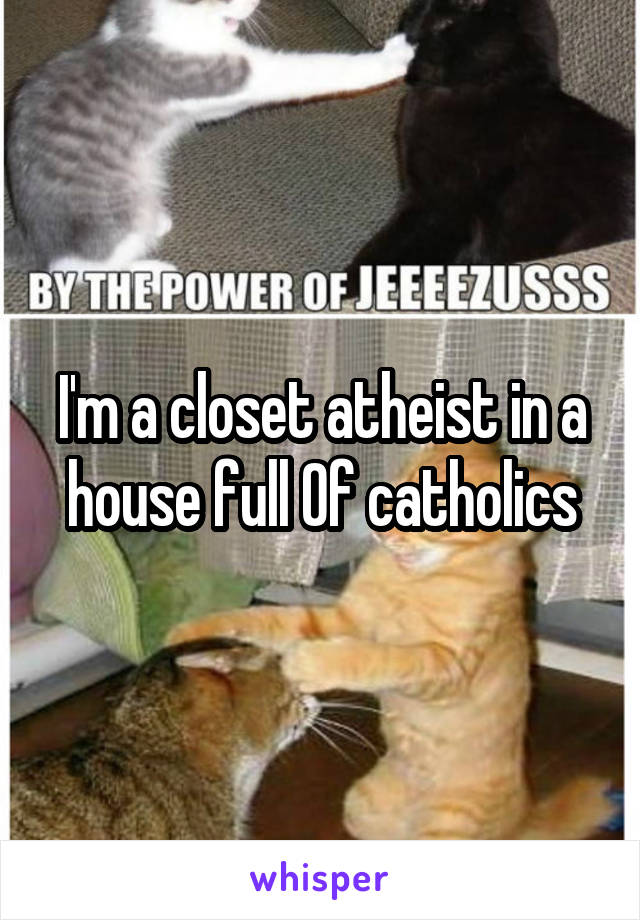 I'm a closet atheist in a house full Of catholics