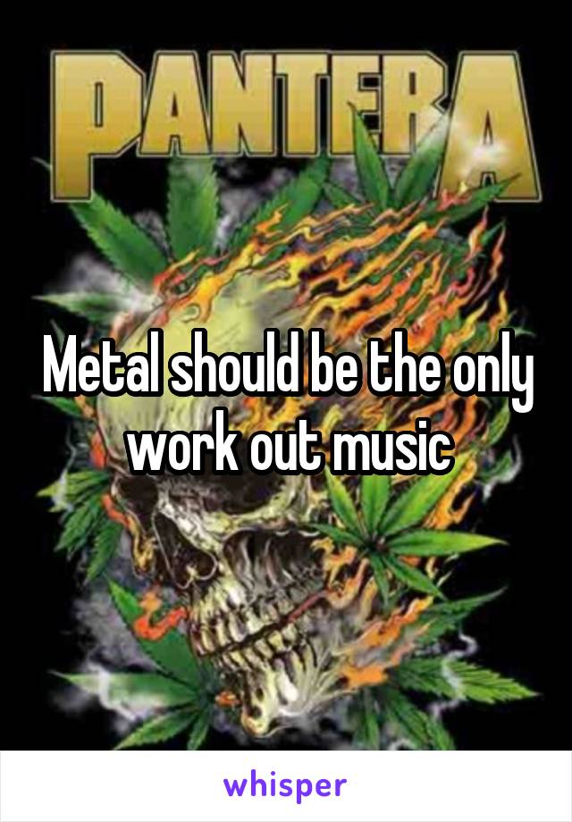 Metal should be the only work out music