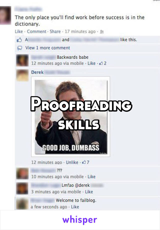 Proofreading skills 