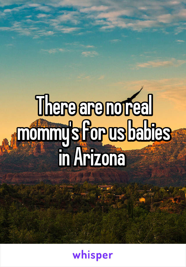 There are no real mommy's for us babies in Arizona 