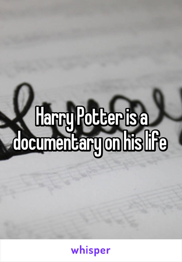 Harry Potter is a documentary on his life 