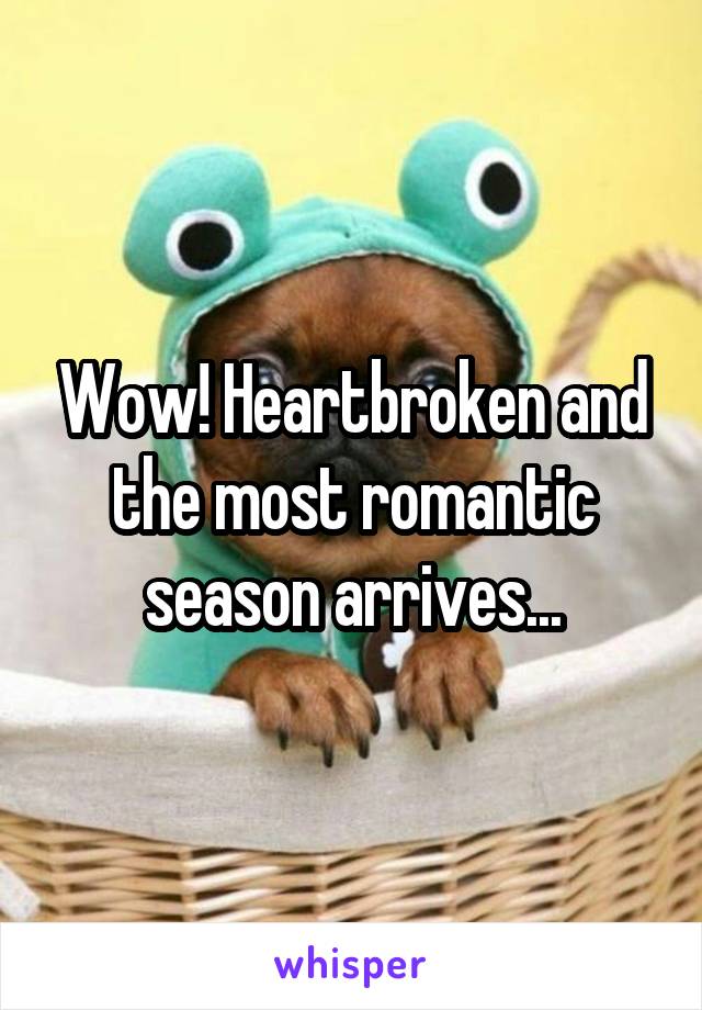 Wow! Heartbroken and the most romantic season arrives...