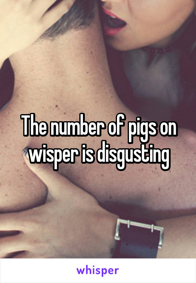 The number of pigs on wisper is disgusting