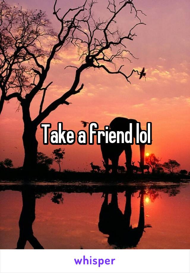 Take a friend lol