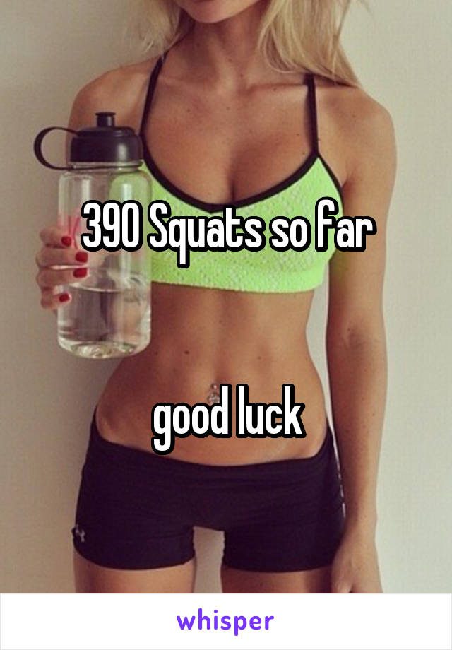 390 Squats so far


good luck