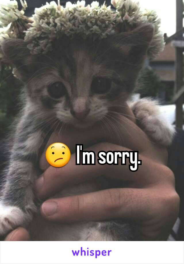 😕 I'm sorry.