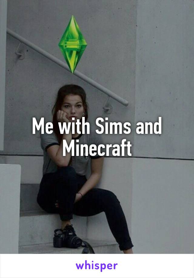 Me with Sims and Minecraft