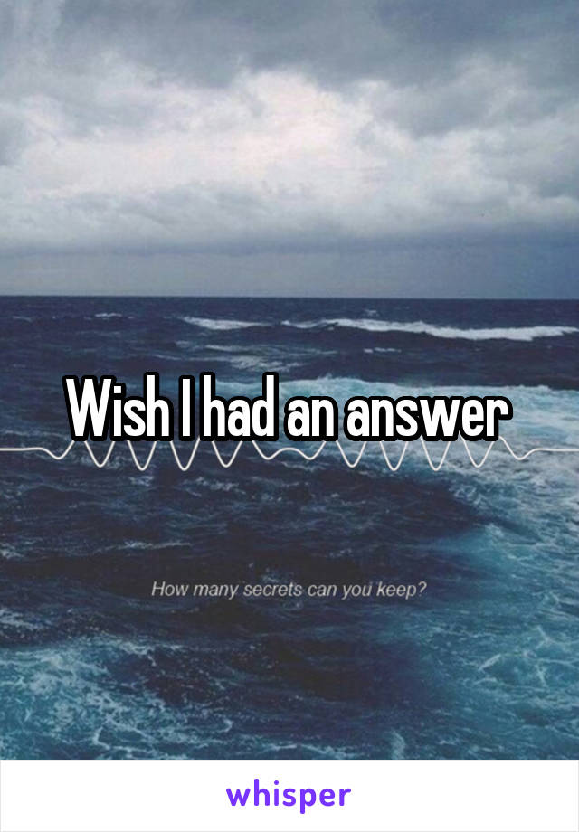 Wish I had an answer 