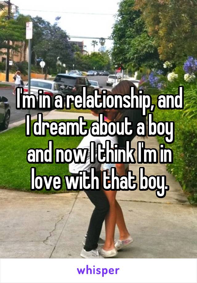 I'm in a relationship, and I dreamt about a boy and now I think I'm in love with that boy.