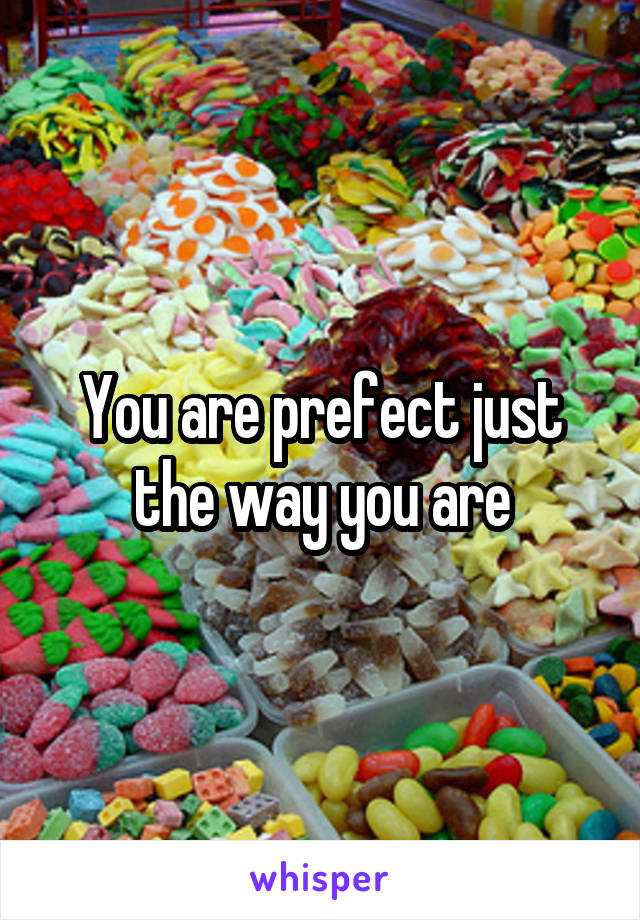 You are prefect just the way you are