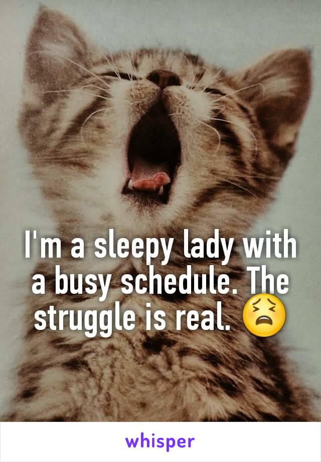 I'm a sleepy lady with a busy schedule. The struggle is real. 😫