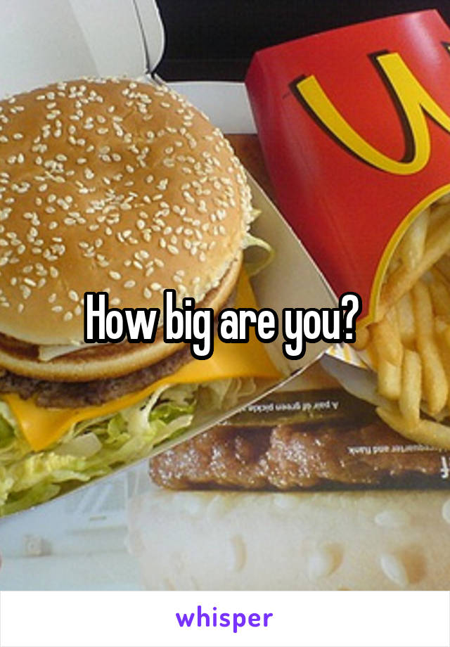 How big are you? 