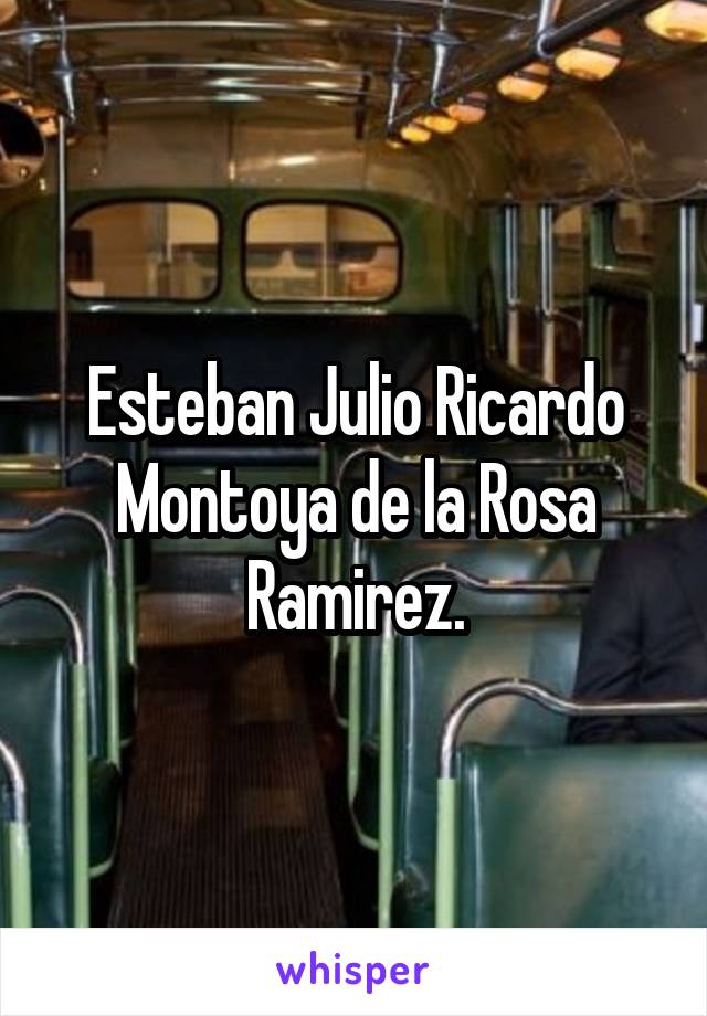Esteban Julio Ricardo Montoya de la Rosa Ramirez.