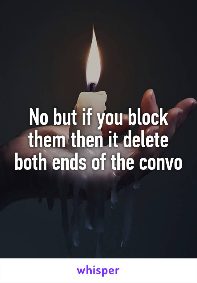 No but if you block them then it delete both ends of the convo