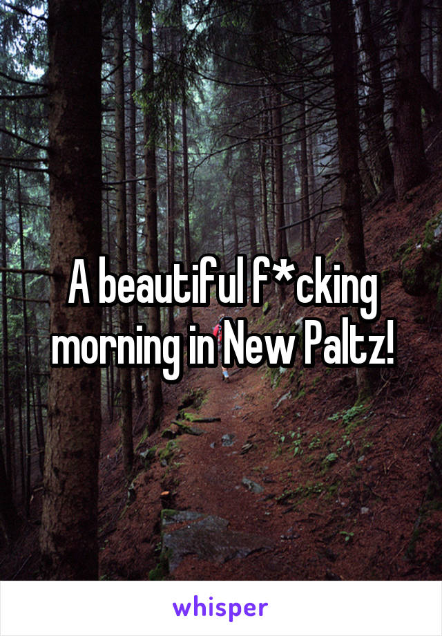 A beautiful f*cking morning in New Paltz!