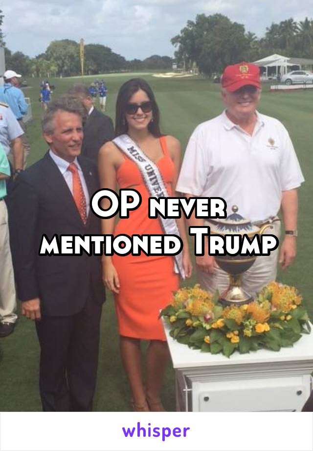 OP never mentioned Trump