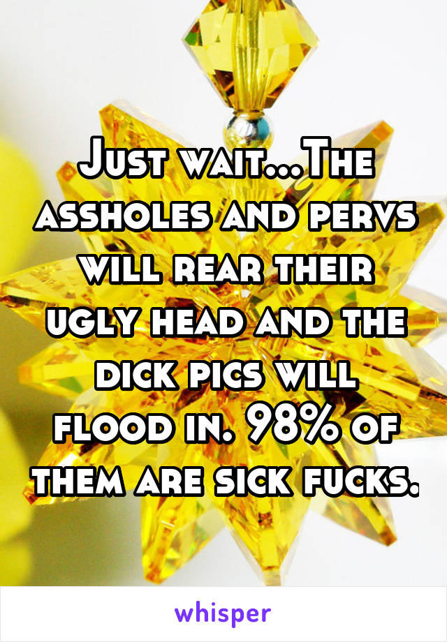 Just wait...The assholes and pervs will rear their ugly head and the dick pics will flood in. 98% of them are sick fucks.