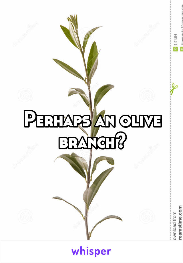 Perhaps an olive branch?