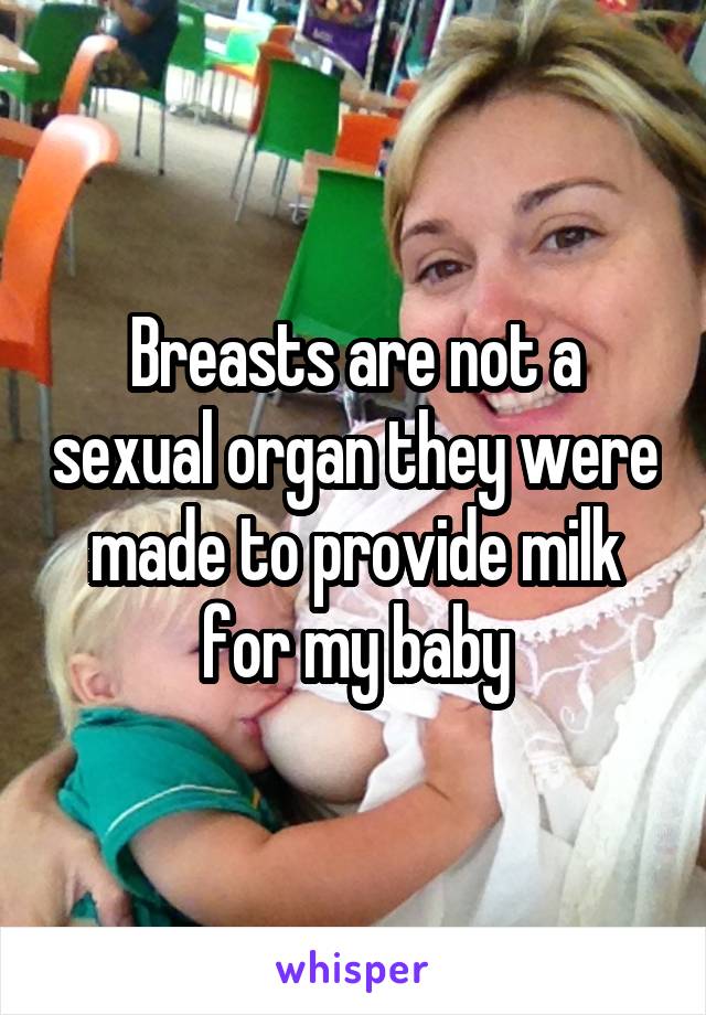 Breasts are not a sexual organ they were made to provide milk for my baby