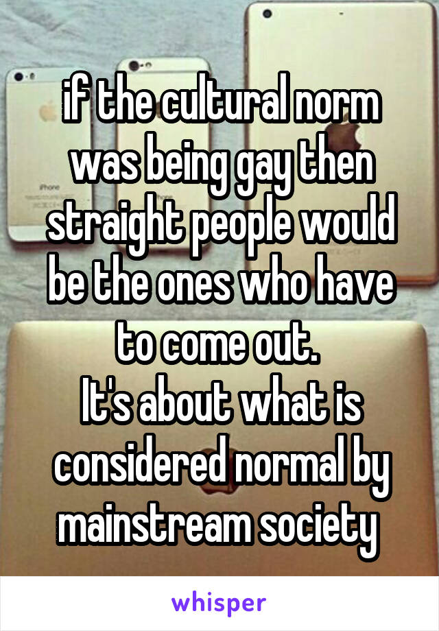 if the cultural norm was being gay then straight people would be the ones who have to come out. 
It's about what is considered normal by mainstream society 